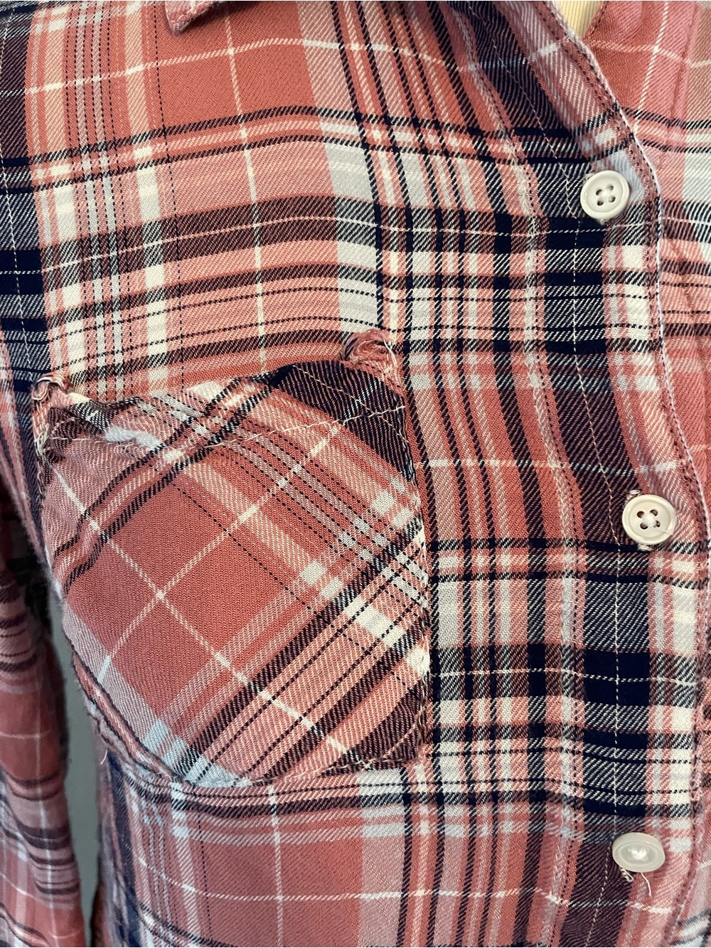 Blue Rain Pink and Navy Plaid Button-Down Shirt - Picture 2 of 4